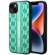 KARL LAGERFELD Zaštitna futrola Monogram Stripe, za iPhone 14 Plus 6,7", zelena